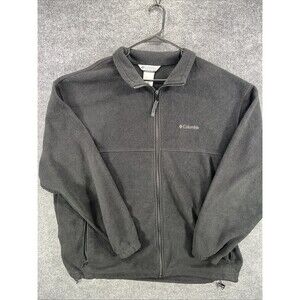 Columbia Jacket Mens 3XT Tall Black Fleece Full Zip Sweater